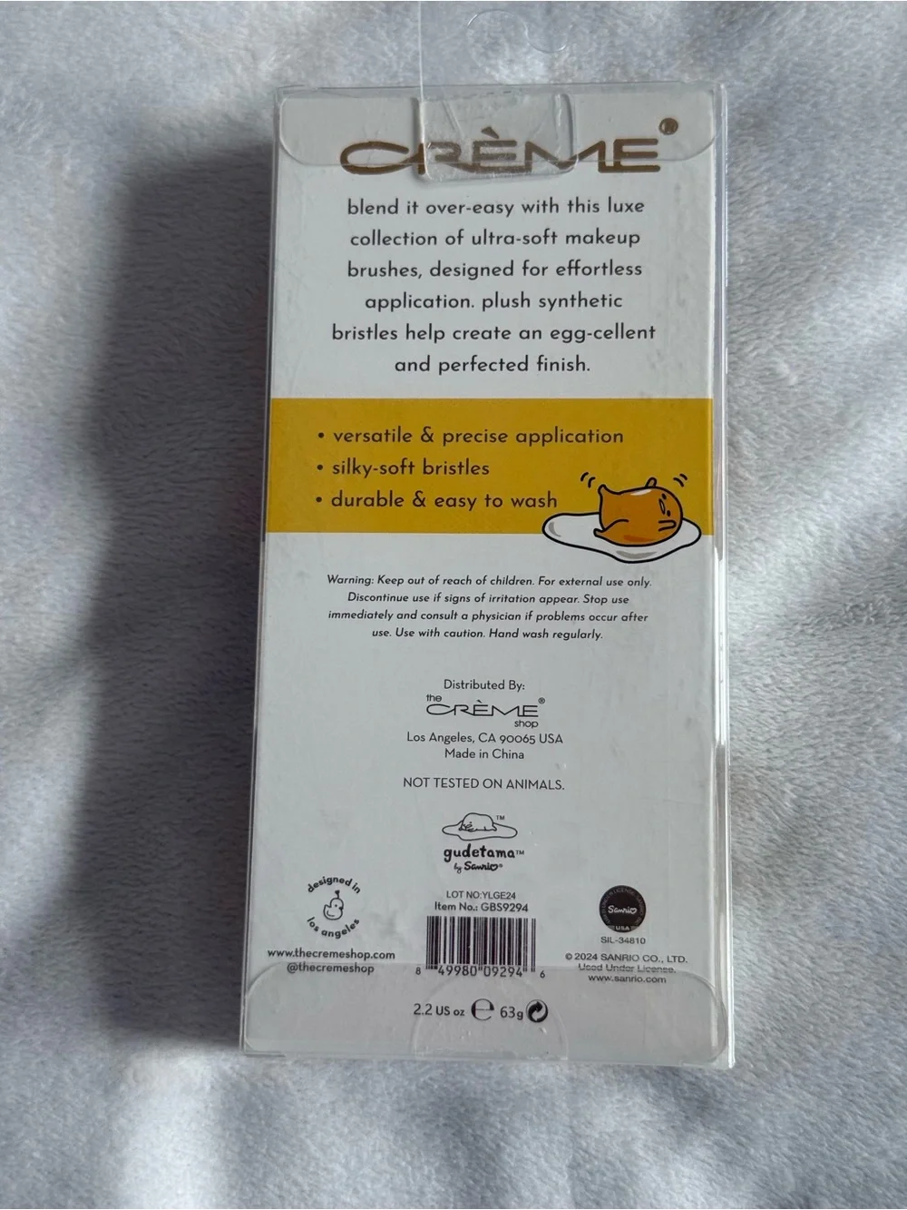 Crème x Gudetama Sunny Side Bundle- NWT